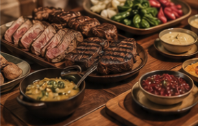 Parrillada con carnes y guarniciones